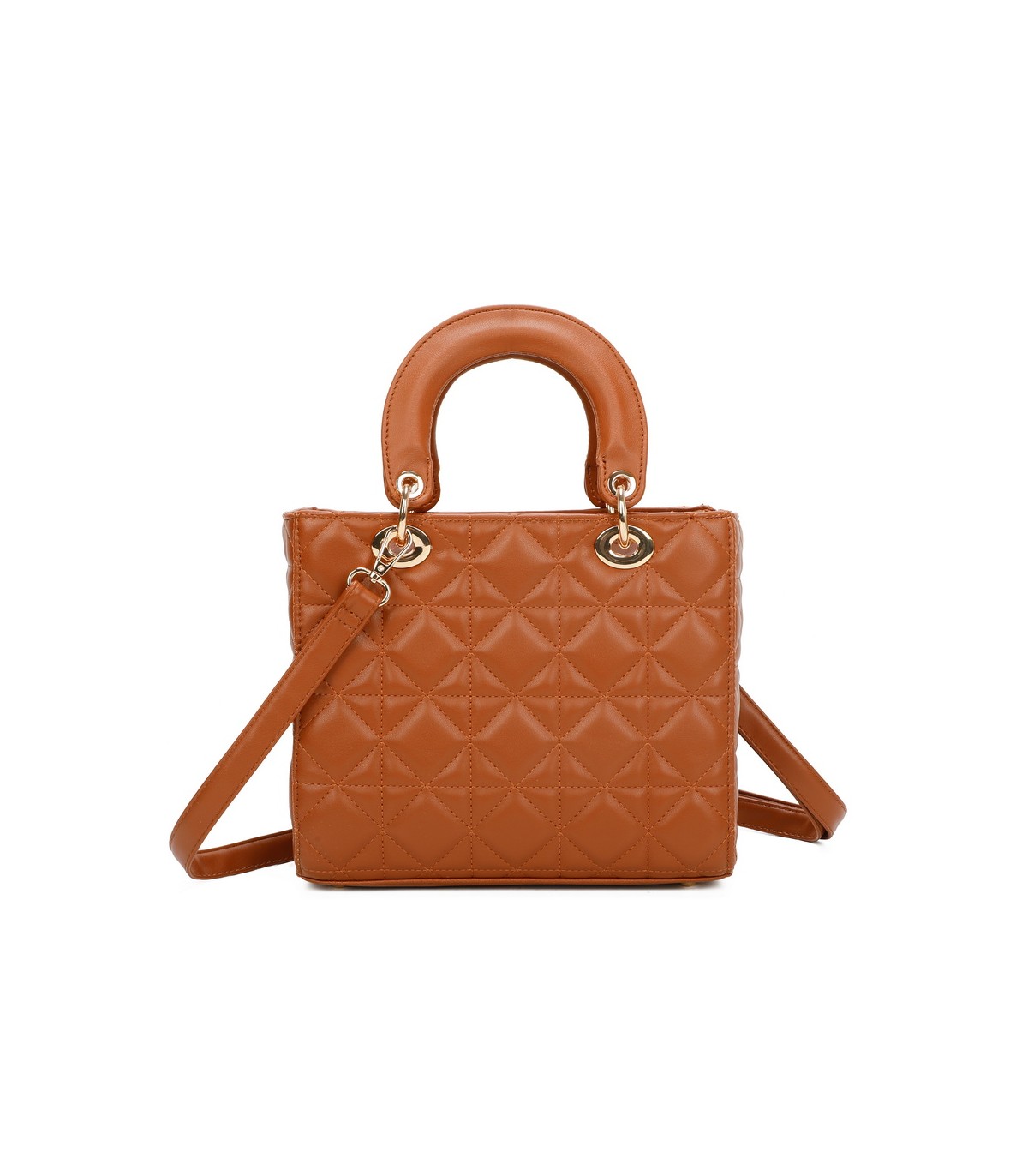 T11495 - Bolso bandolera con asa grande y motivos geométricos