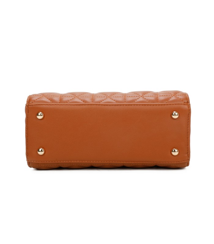 T11495 - Bolso bandolera con asa grande y motivos geométricos