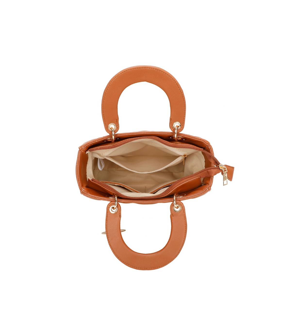 T11495 - Bolso bandolera con asa grande y motivos geométricos