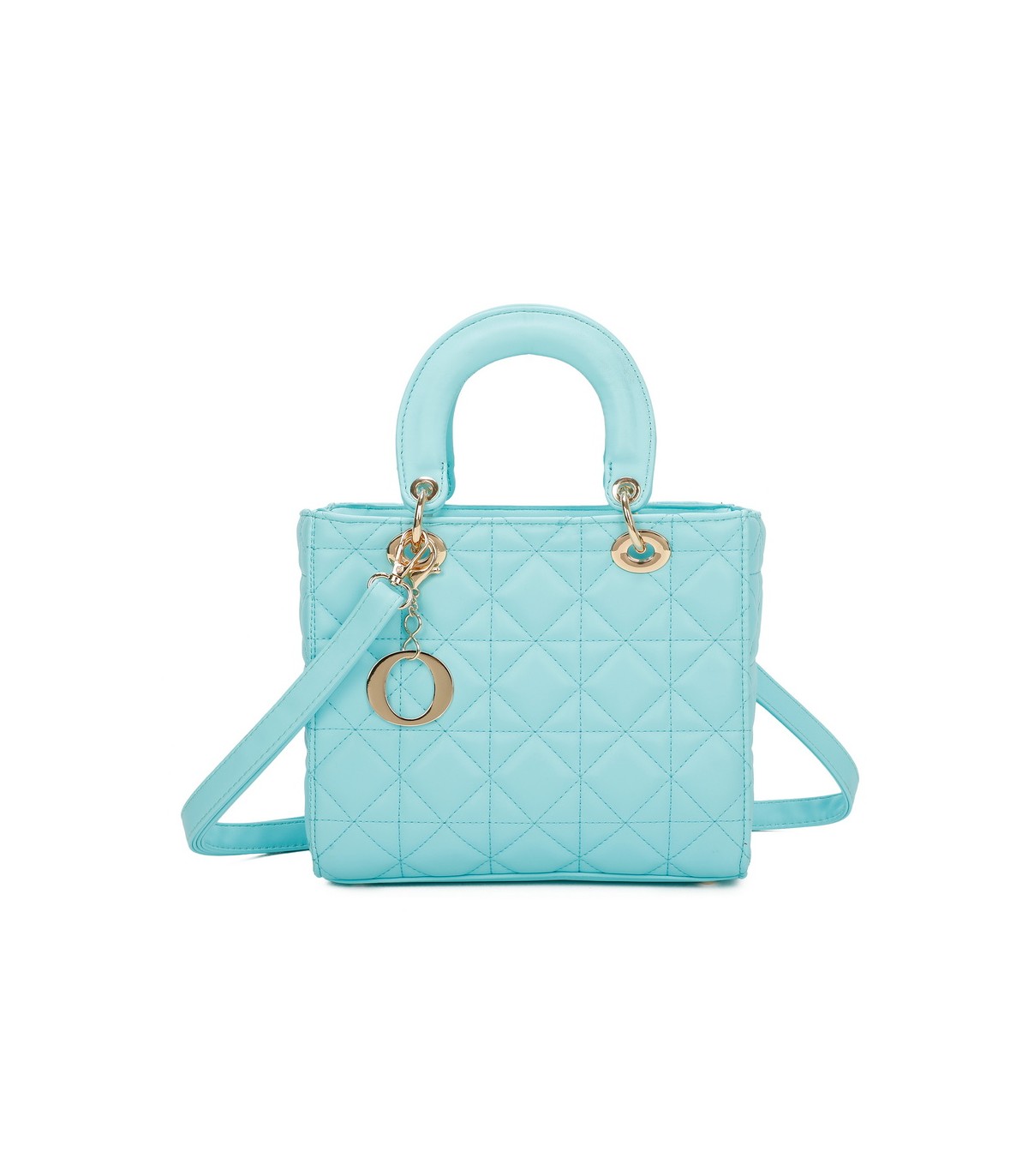 T11495 - Bolso bandolera con asa grande y motivos geométricos