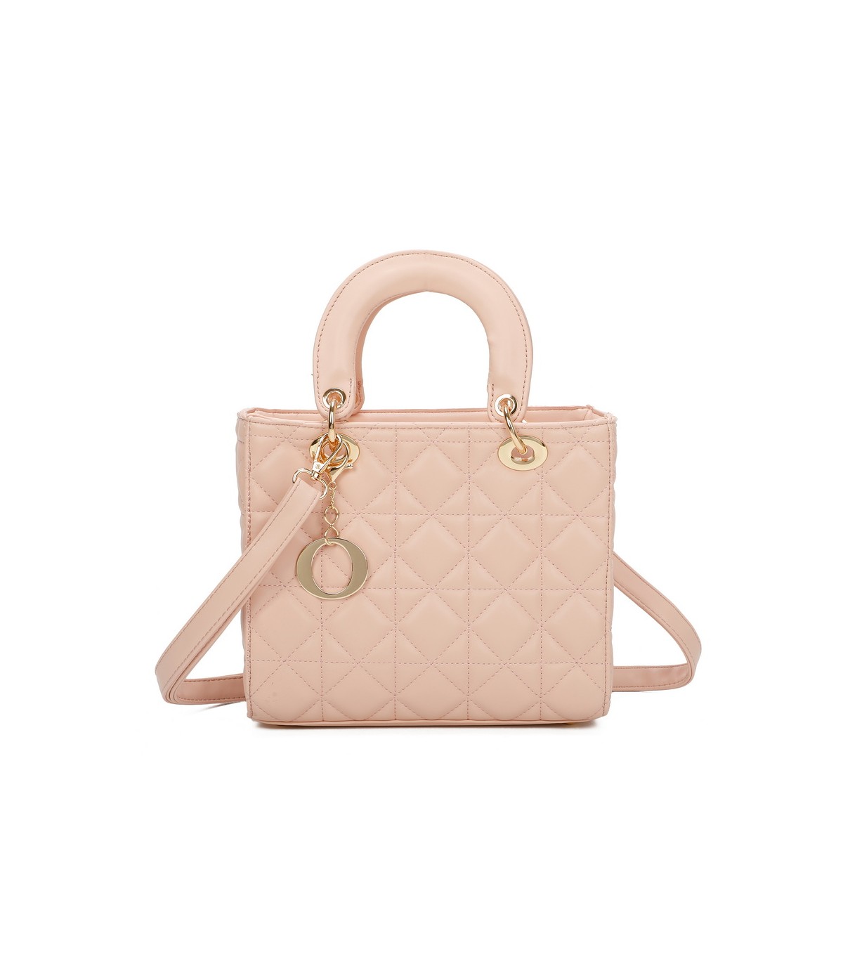 T11495 - Bolso bandolera con asa grande y motivos geométricos