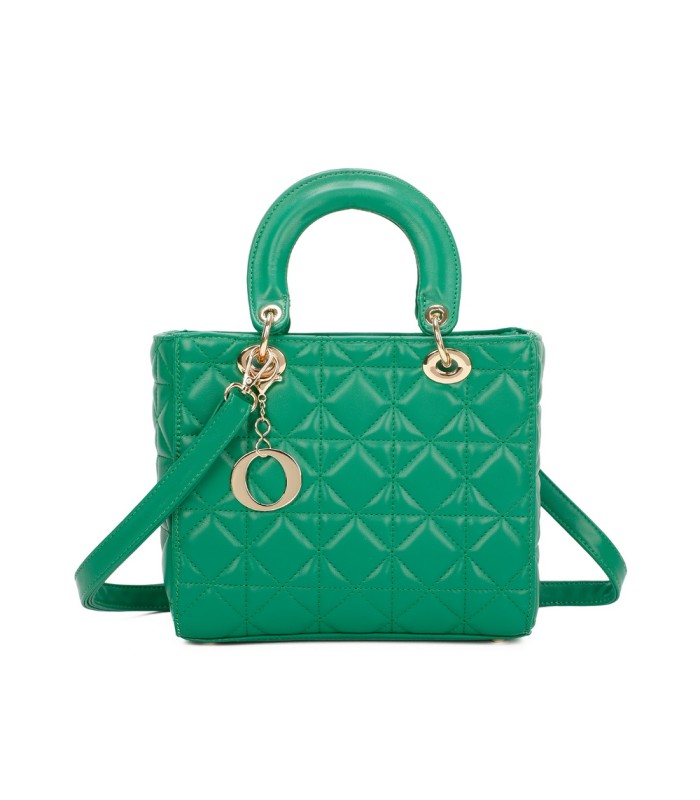 T11495 - Bolso bandolera con asa grande y motivos geométricos
