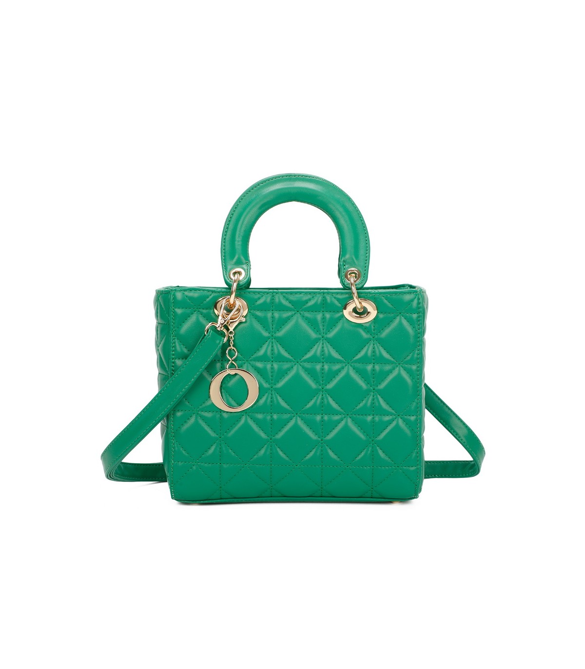 T11495 - Bolso bandolera con asa grande y motivos geométricos