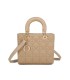 T11495 - Bolso bandolera con asa grande y motivos geométricos
