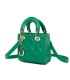 T11494 - Bolso cuadrado con asa grande y colgante O de adorno