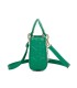 T11494 - Bolso cuadrado con asa grande y colgante O de adorno