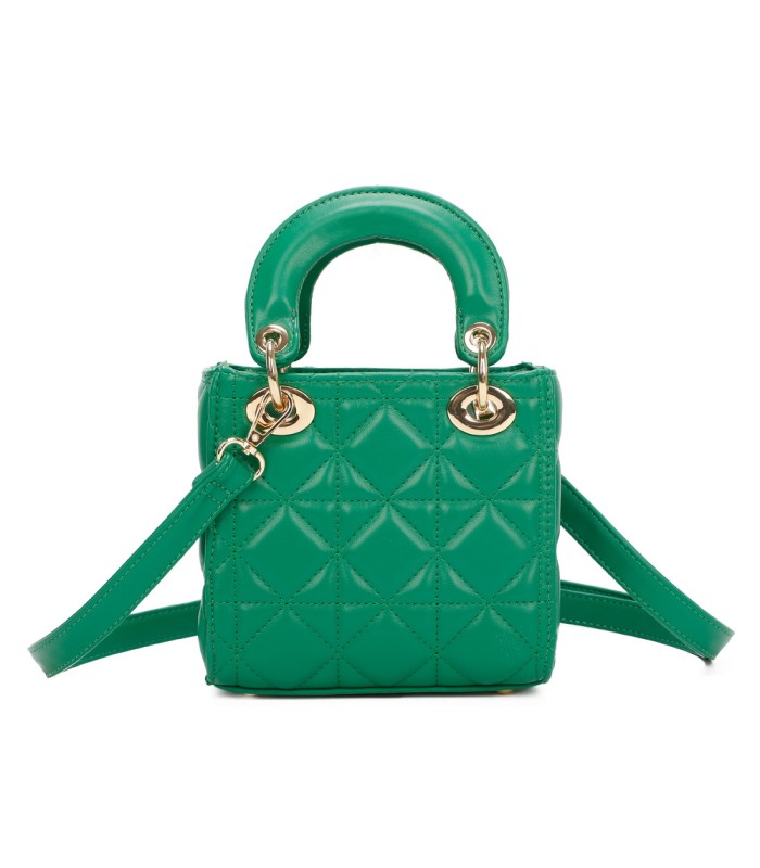T11494 - Bolso cuadrado con asa grande y colgante O de adorno