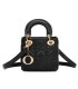 T11494 - Bolso cuadrado con asa grande y colgante O de adorno