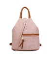 T11149 - Mochila con cremallera frontal y bordado de mandala