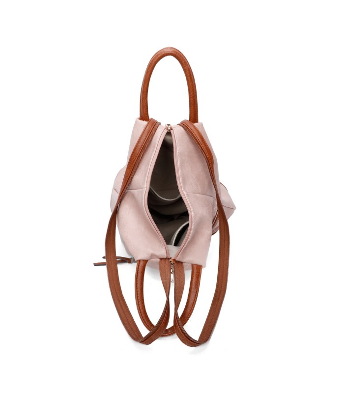 T11149 - Mochila con cremallera frontal y bordado de mandala