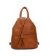 T11149 - Mochila con cremallera frontal y bordado de mandala