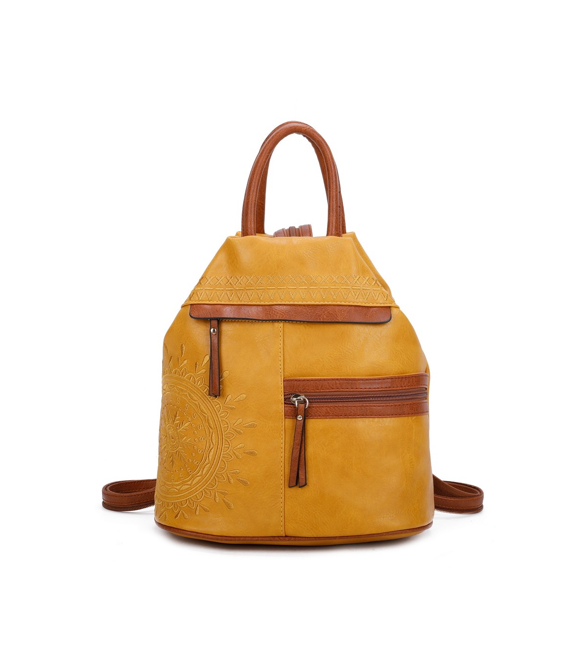 T11151 - Mochila con bolsillos frontales y cierre de cremallera