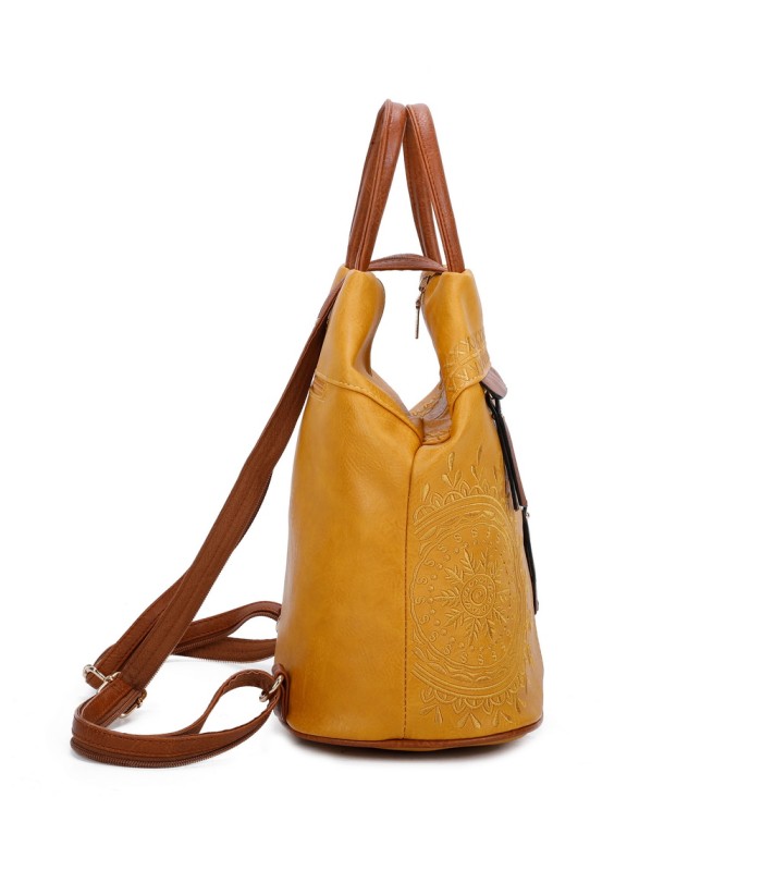 T11151 - Mochila con bolsillos frontales y cierre de cremallera