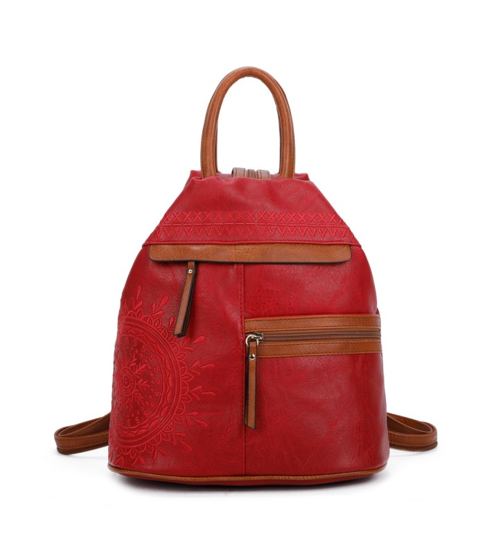 T11151 - Mochila con bolsillos frontales y cierre de cremallera