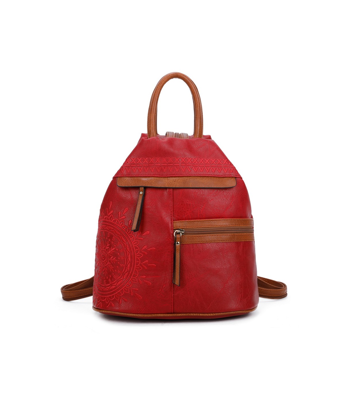 T11151 - Mochila con bolsillos frontales y cierre de cremallera