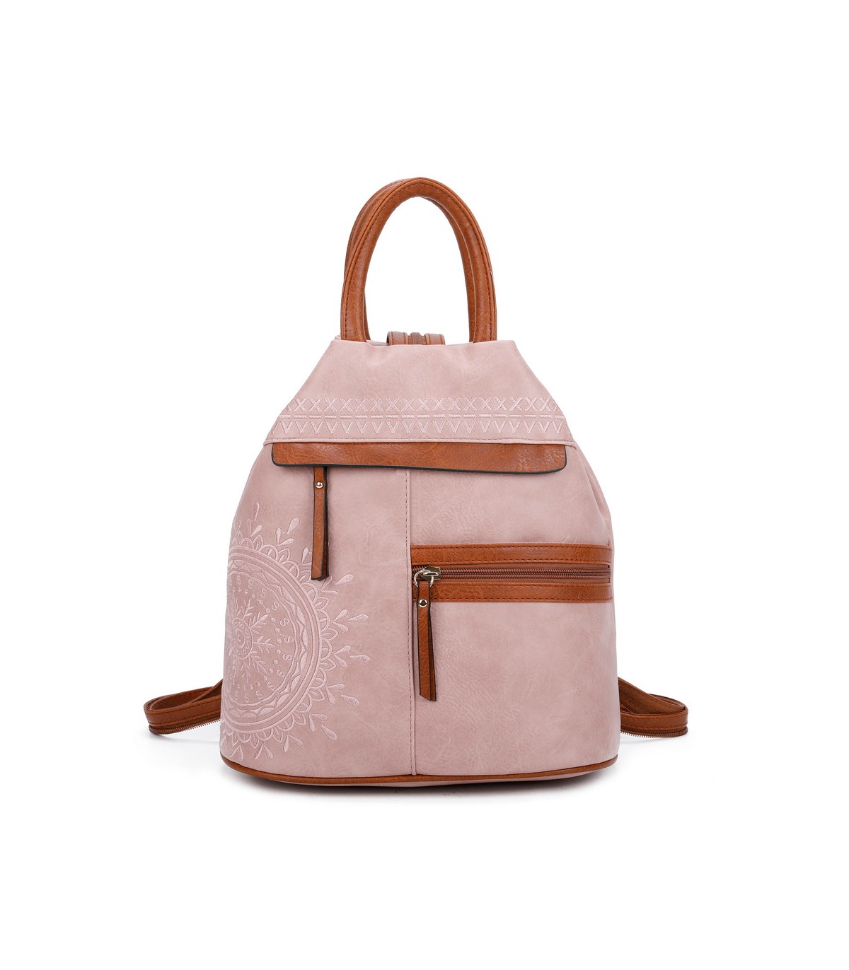 T11151 - Mochila con bolsillos frontales y cierre de cremallera