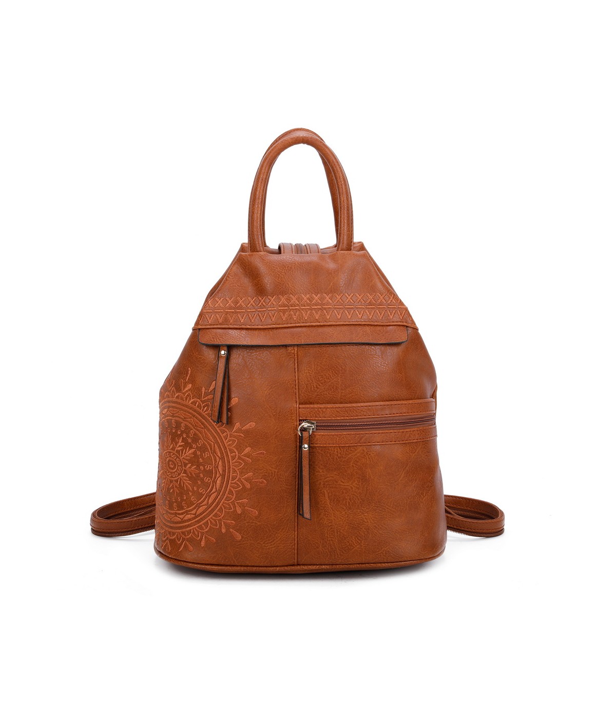 T11151 - Mochila con bolsillos frontales y cierre de cremallera