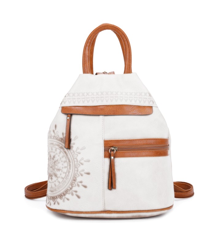 T11151 - Mochila con bolsillos frontales y cierre de cremallera