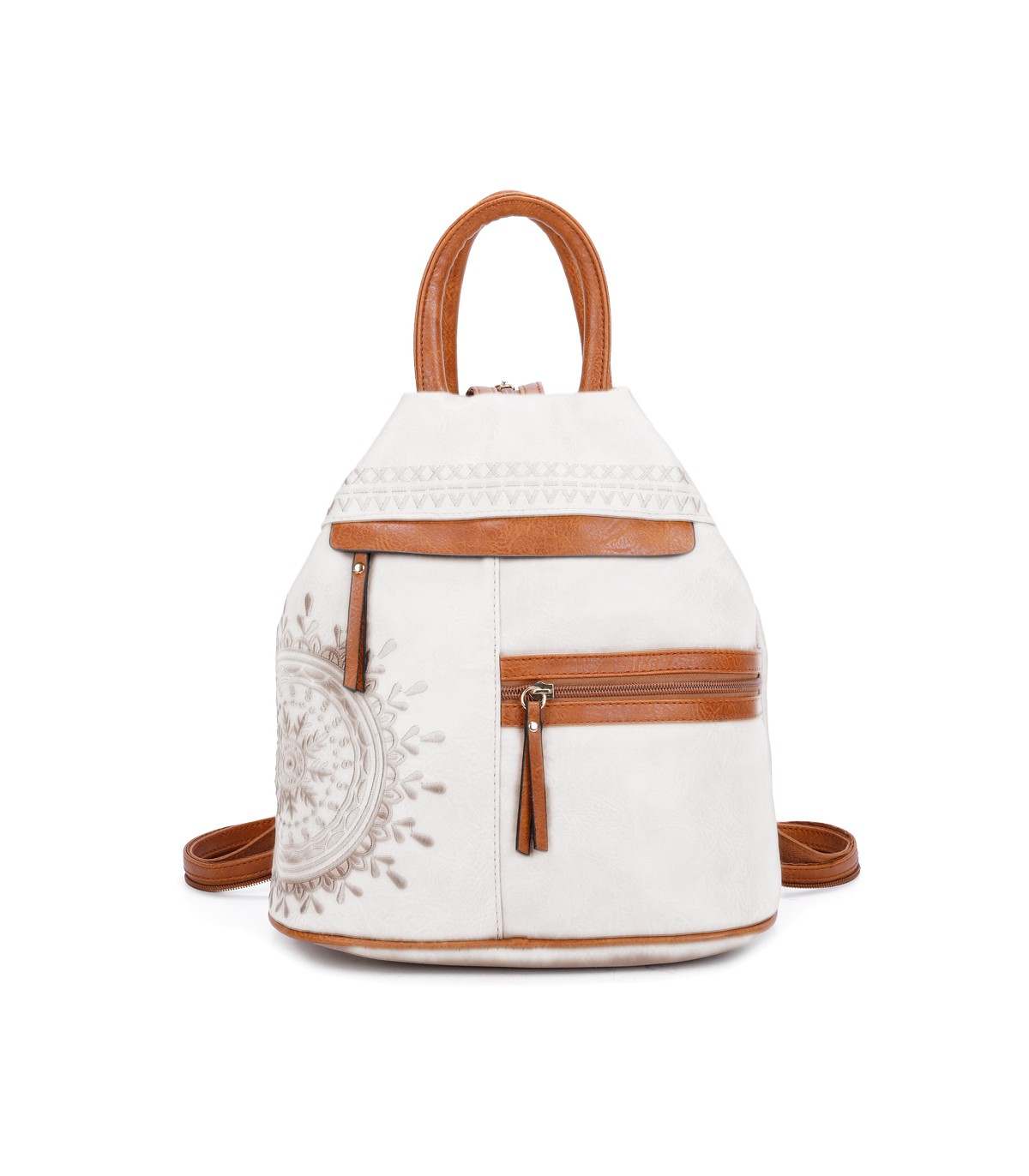 T11151 - Mochila con bolsillos frontales y cierre de cremallera