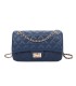 T11505 - Bolso rectangular con bandolera y asa de cadena cierre de pestillo