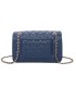 T11505 - Bolso rectangular con bandolera y asa de cadena cierre de pestillo