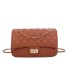 T11505 - Bolso rectangular con bandolera y asa de cadena cierre de pestillo