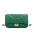 T11505 - Bolso rectangular con bandolera y asa de cadena cierre de pestillo
