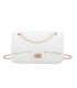 T11505 - Bolso rectangular con bandolera y asa de cadena cierre de pestillo