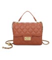 T11507 - Bolso con cierre de pestillo bandolera y asa de mano