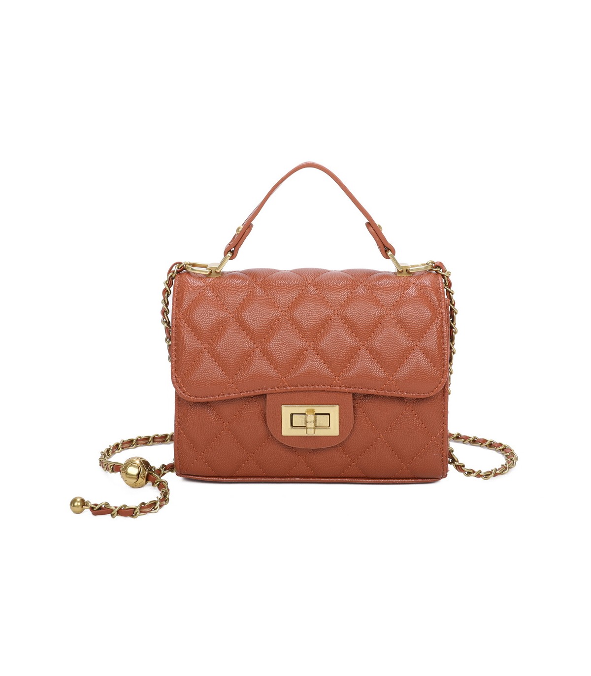 T11507 - Bolso con cierre de pestillo bandolera y asa de mano