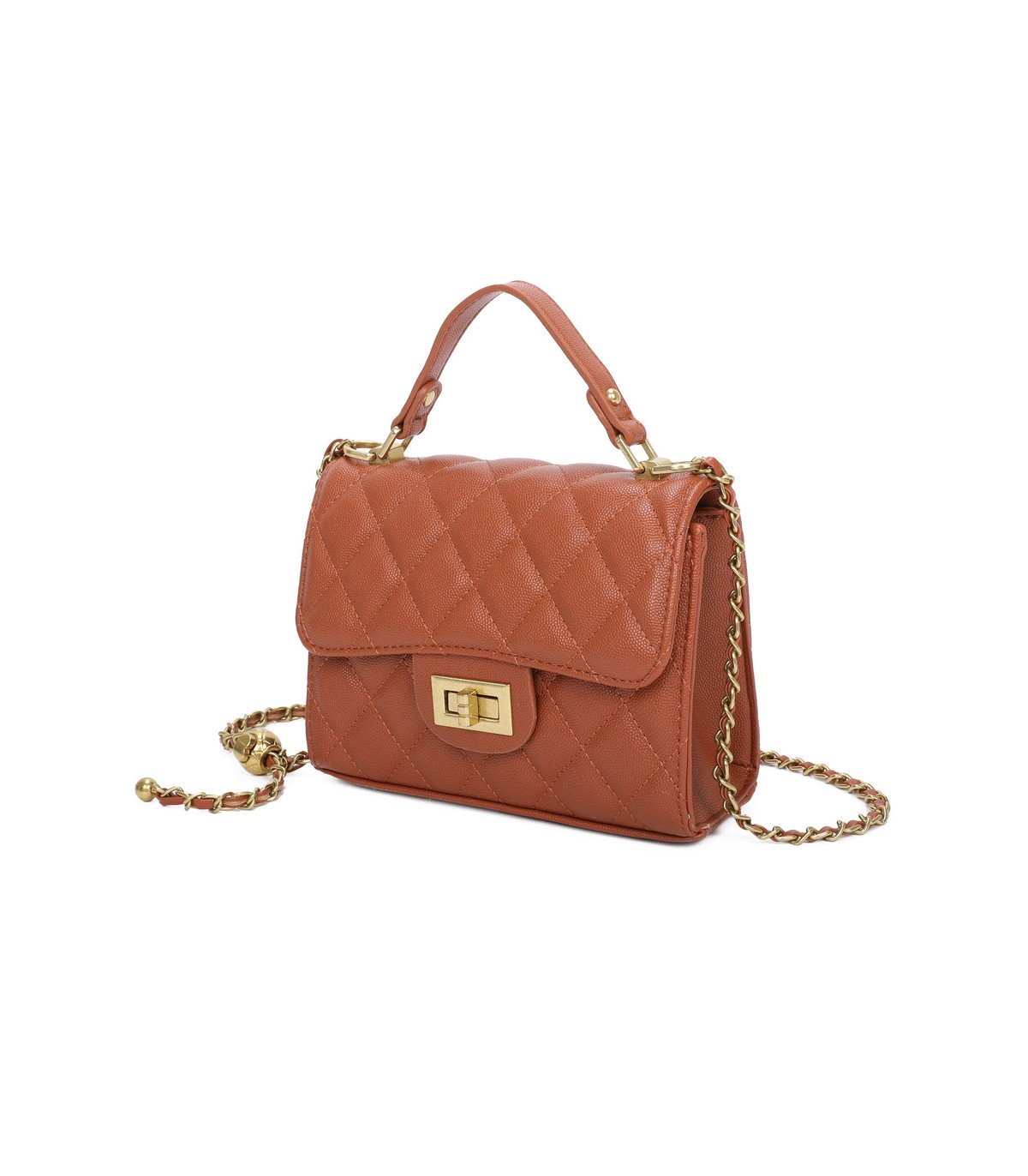 T11507 - Bolso con cierre de pestillo bandolera y asa de mano
