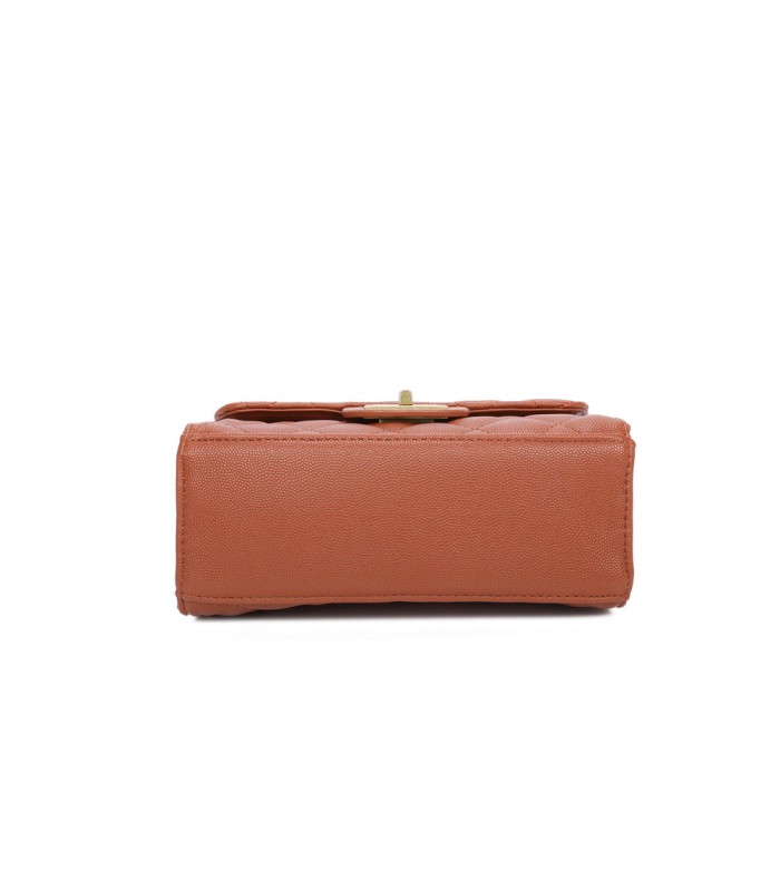 T11507 - Bolso con cierre de pestillo bandolera y asa de mano
