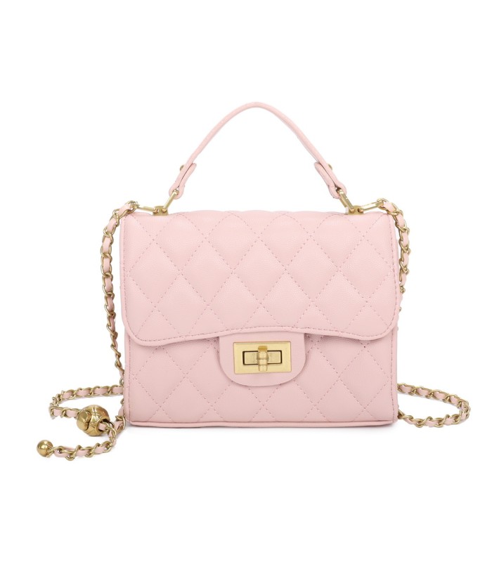 T11507 - Bolso con cierre de pestillo bandolera y asa de mano