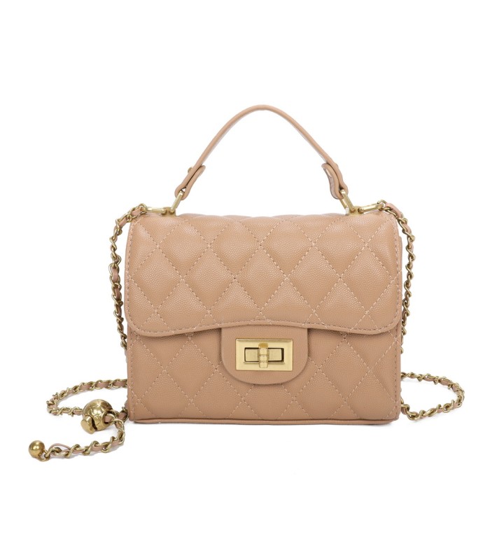 T11507 - Bolso con cierre de pestillo bandolera y asa de mano
