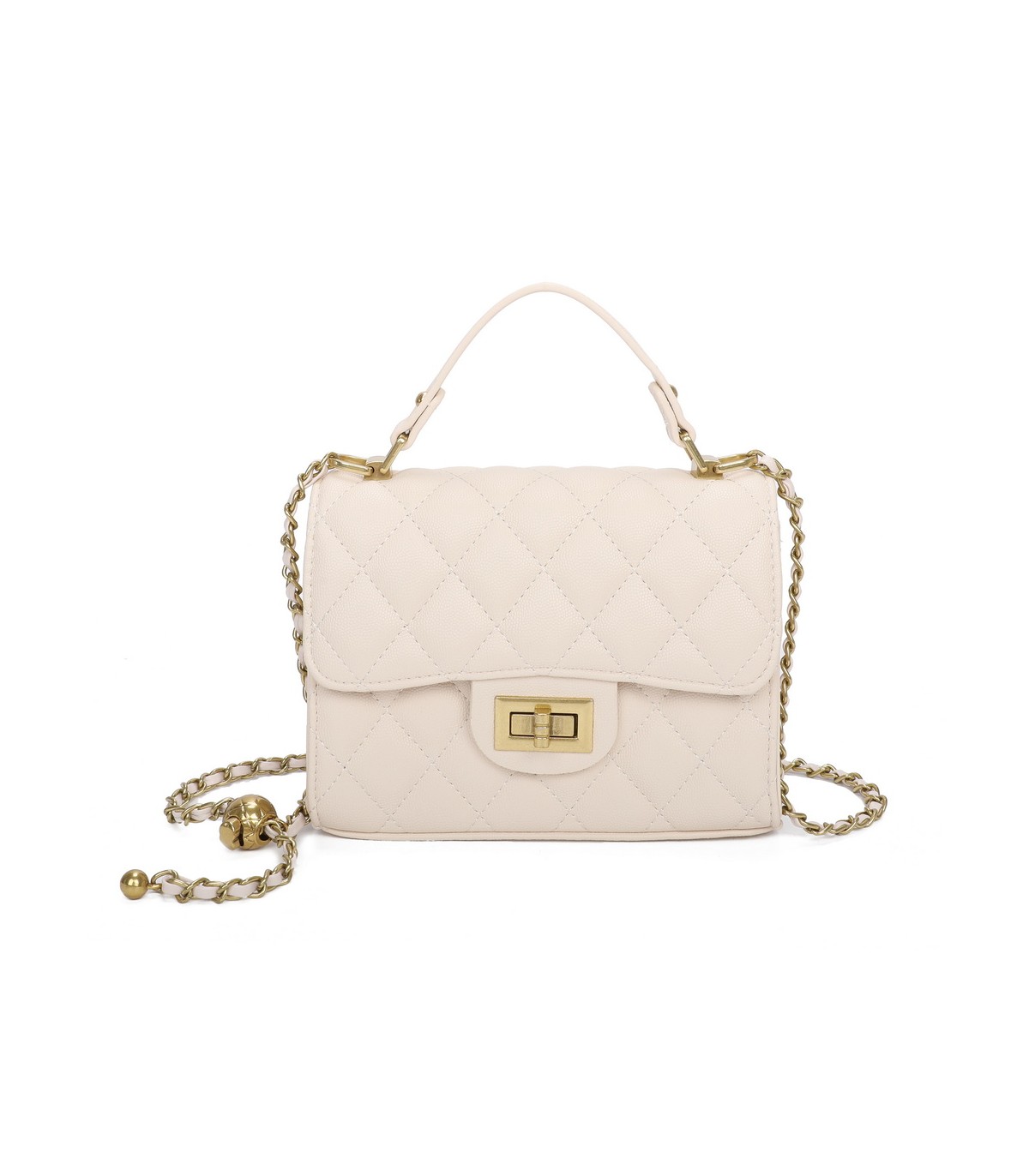 T11507 - Bolso con cierre de pestillo bandolera y asa de mano