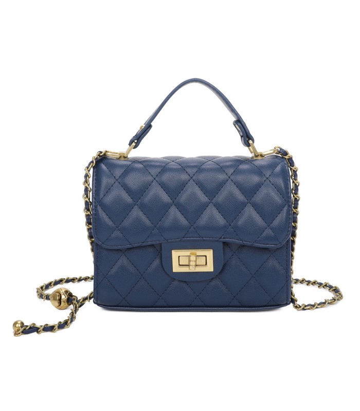 T11507 - Bolso con cierre de pestillo bandolera y asa de mano