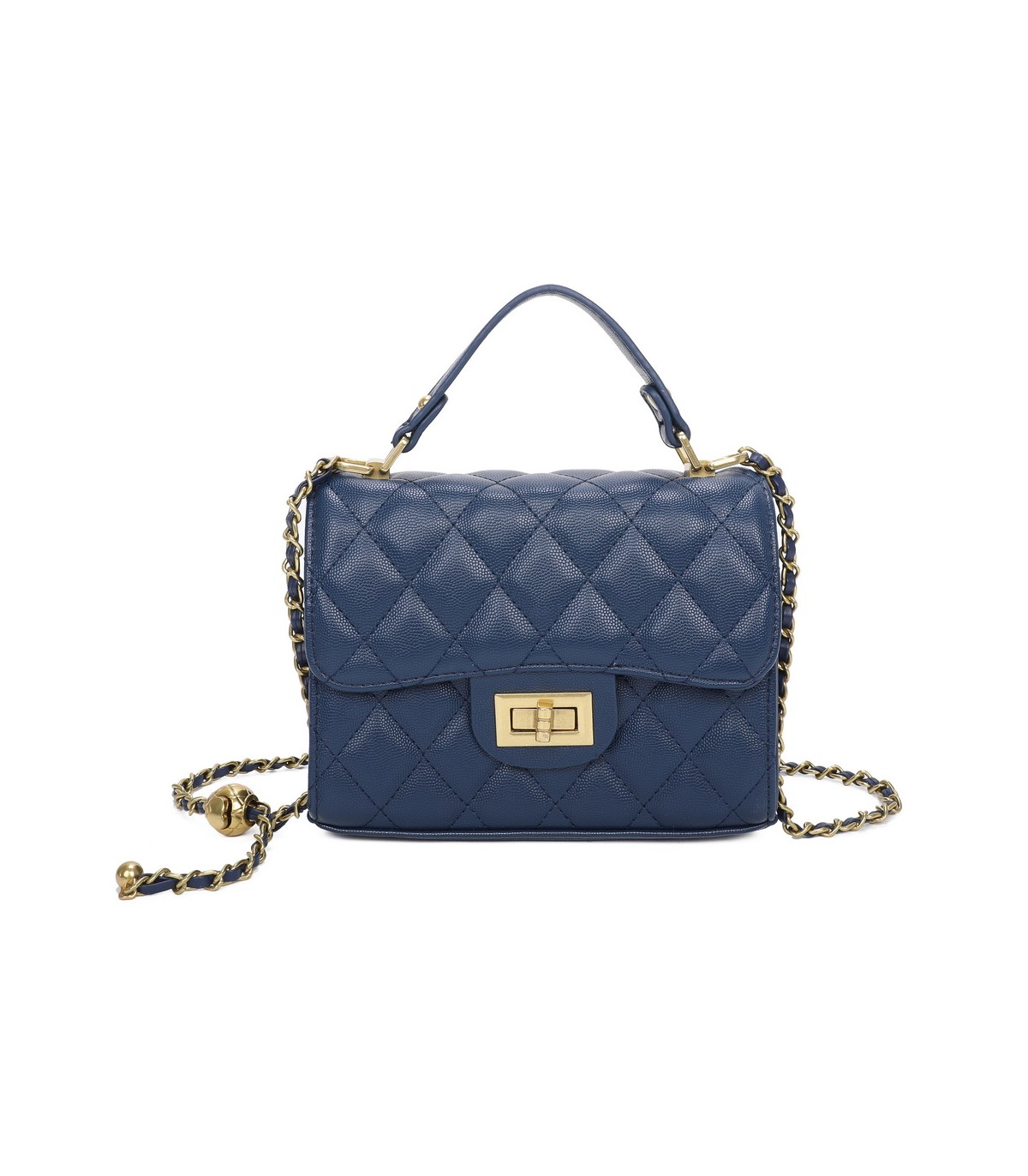 T11507 - Bolso con cierre de pestillo bandolera y asa de mano