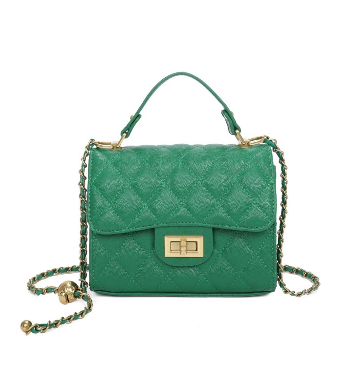 T11507 - Bolso con cierre de pestillo bandolera y asa de mano