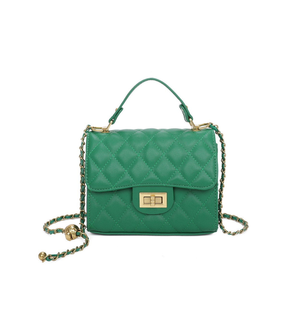 T11507 - Bolso con cierre de pestillo bandolera y asa de mano