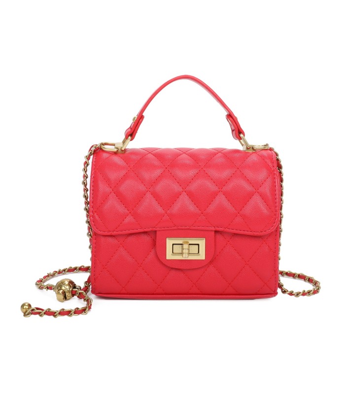 T11507 - Bolso con cierre de pestillo bandolera y asa de mano