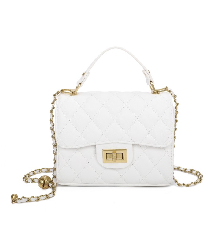T11507 - Bolso con cierre de pestillo bandolera y asa de mano