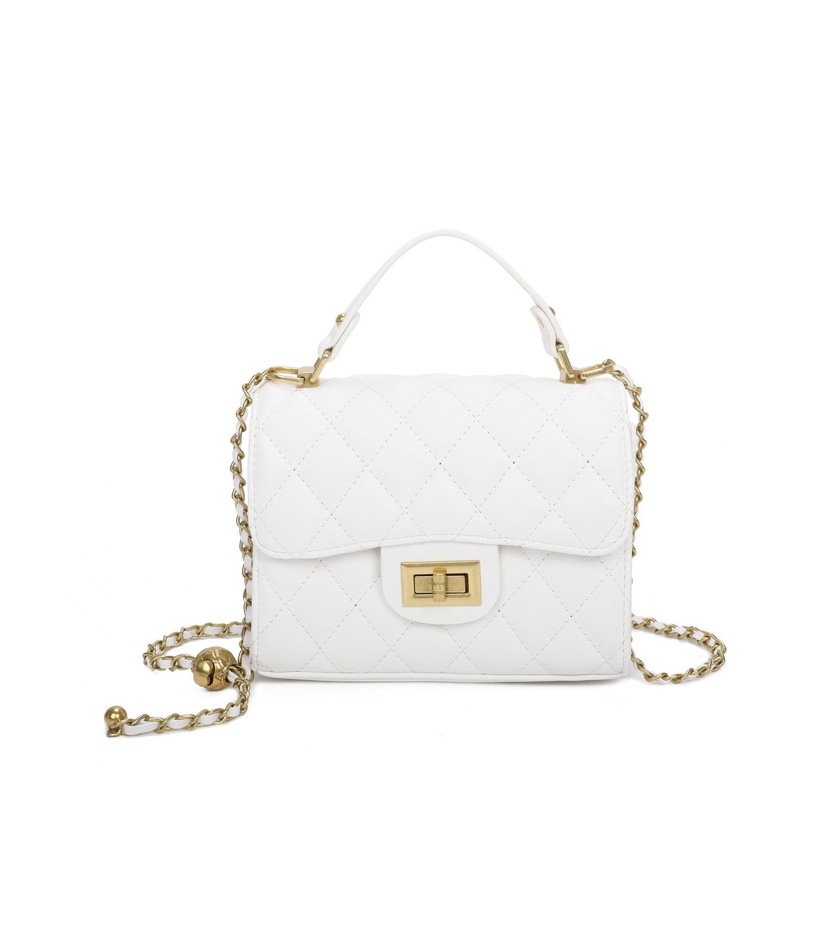 T11507 - Bolso con cierre de pestillo bandolera y asa de mano