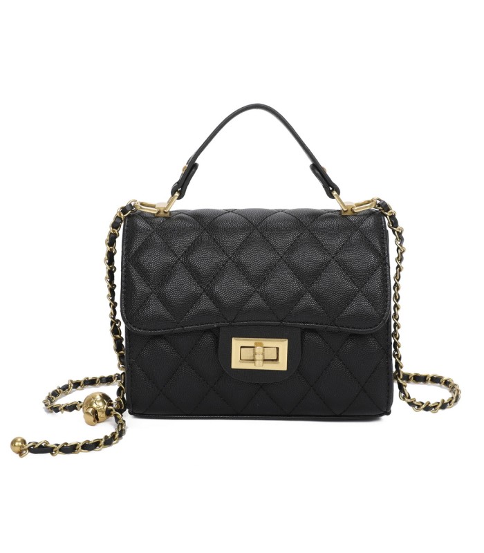 T11507 - Bolso con cierre de pestillo bandolera y asa de mano
