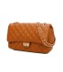 T11485 - Bolso bandolera y de hombro estilo baguette con cierre de pestillo y cadena dorada