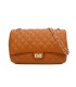 T11485 - Bolso bandolera y de hombro estilo baguette con cierre de pestillo y cadena dorada