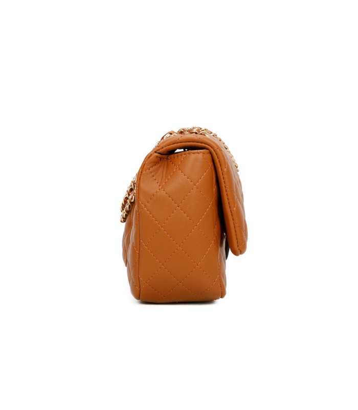 T11485 - Bolso bandolera y de hombro estilo baguette con cierre de pestillo y cadena dorada