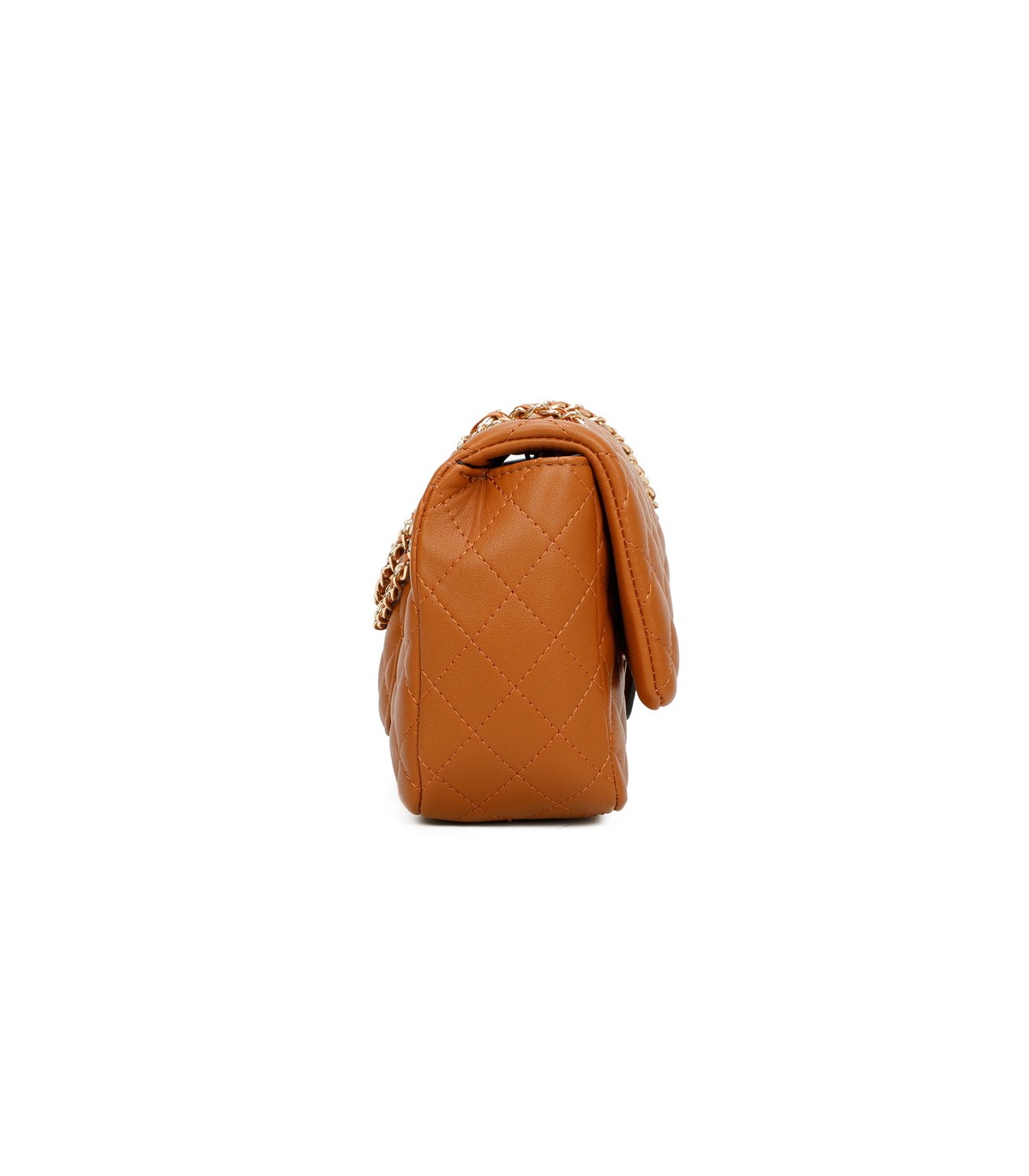 T11485 - Bolso bandolera y de hombro estilo baguette con cierre de pestillo y cadena dorada