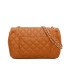 T11485 - Bolso bandolera y de hombro estilo baguette con cierre de pestillo y cadena dorada