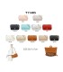 T11485 - Bolso bandolera y de hombro estilo baguette con cierre de pestillo y cadena dorada