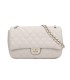 T11485 - Bolso bandolera y de hombro estilo baguette con cierre de pestillo y cadena dorada